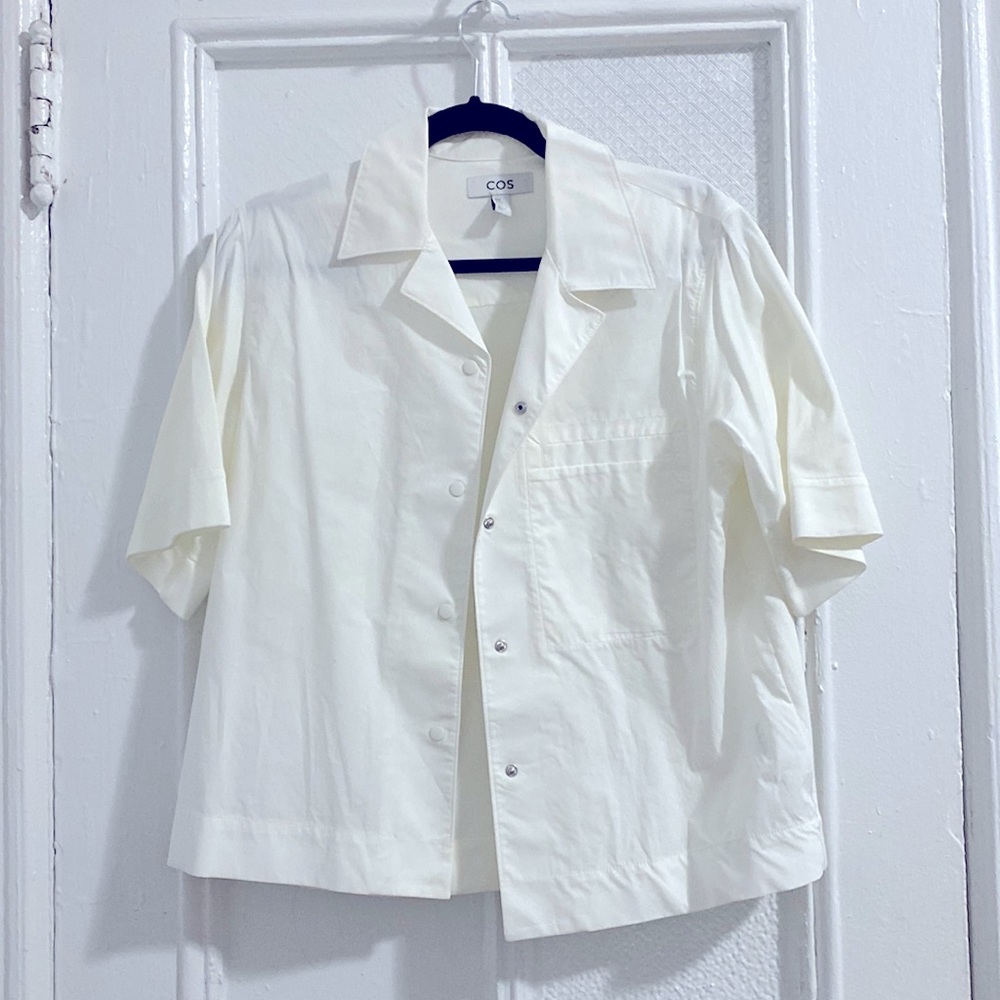 COS Short Sleeve White Button Up